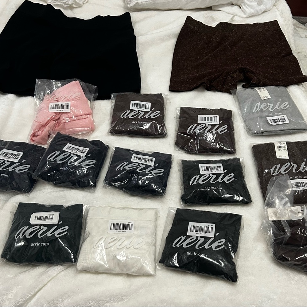 Aerie super chill boy shorts NWT assorted styles 15 pairs 14 large 1 medium